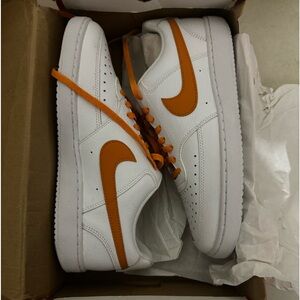 Nike Court Vision Low Women's Shoes SIZE 10 WOMENS color:white/light curry